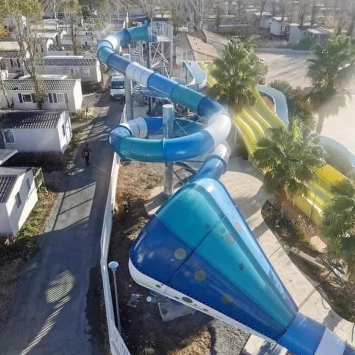 Mobilhome Vias Plage Dans Camping Экстерьер фото